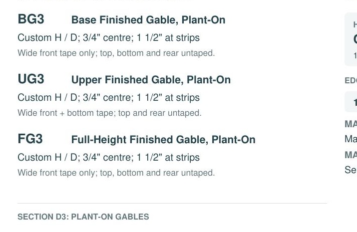 BG3 component specifications