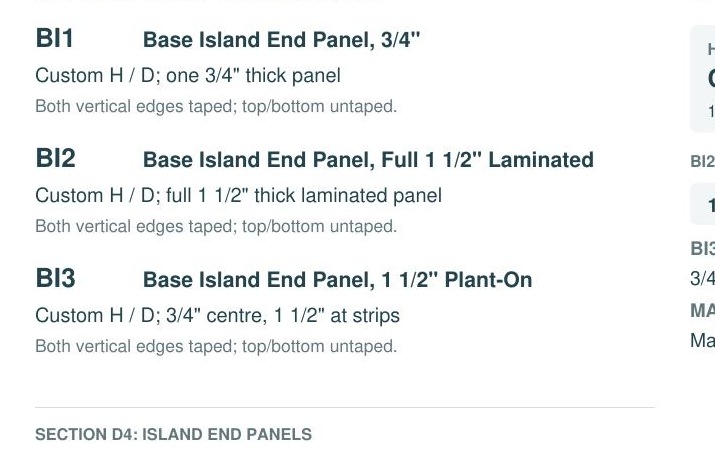 BI1 component specifications