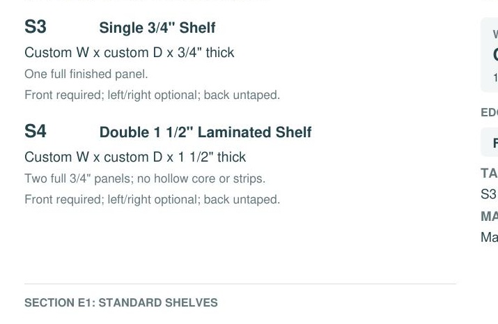 S3 component specifications