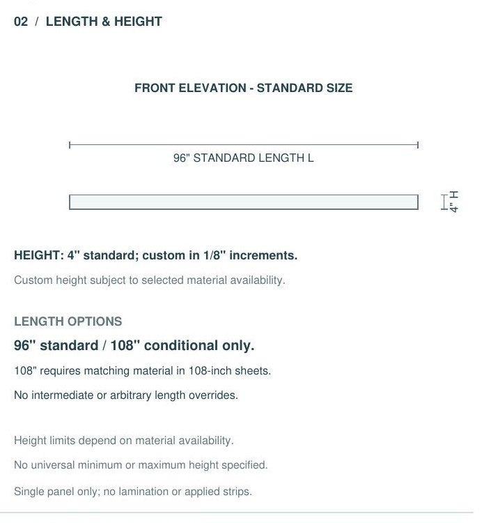 KP1 dimensions and options