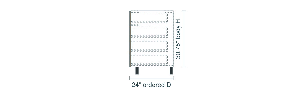 B4DE side elevation