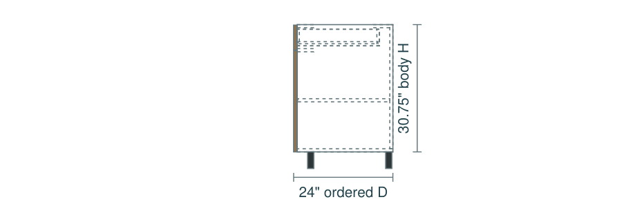 B6D1R side elevation